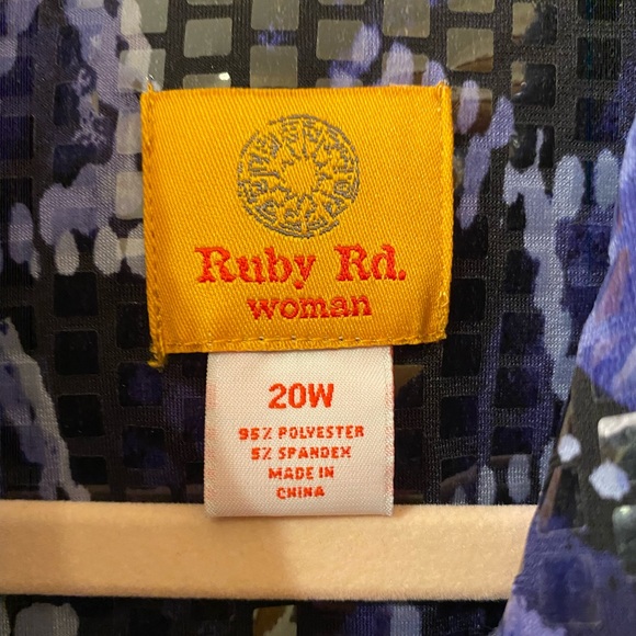 EUC Size 20 Ruby Rd Jacket Navy, Light Blue and white. - Picture 5 of 5